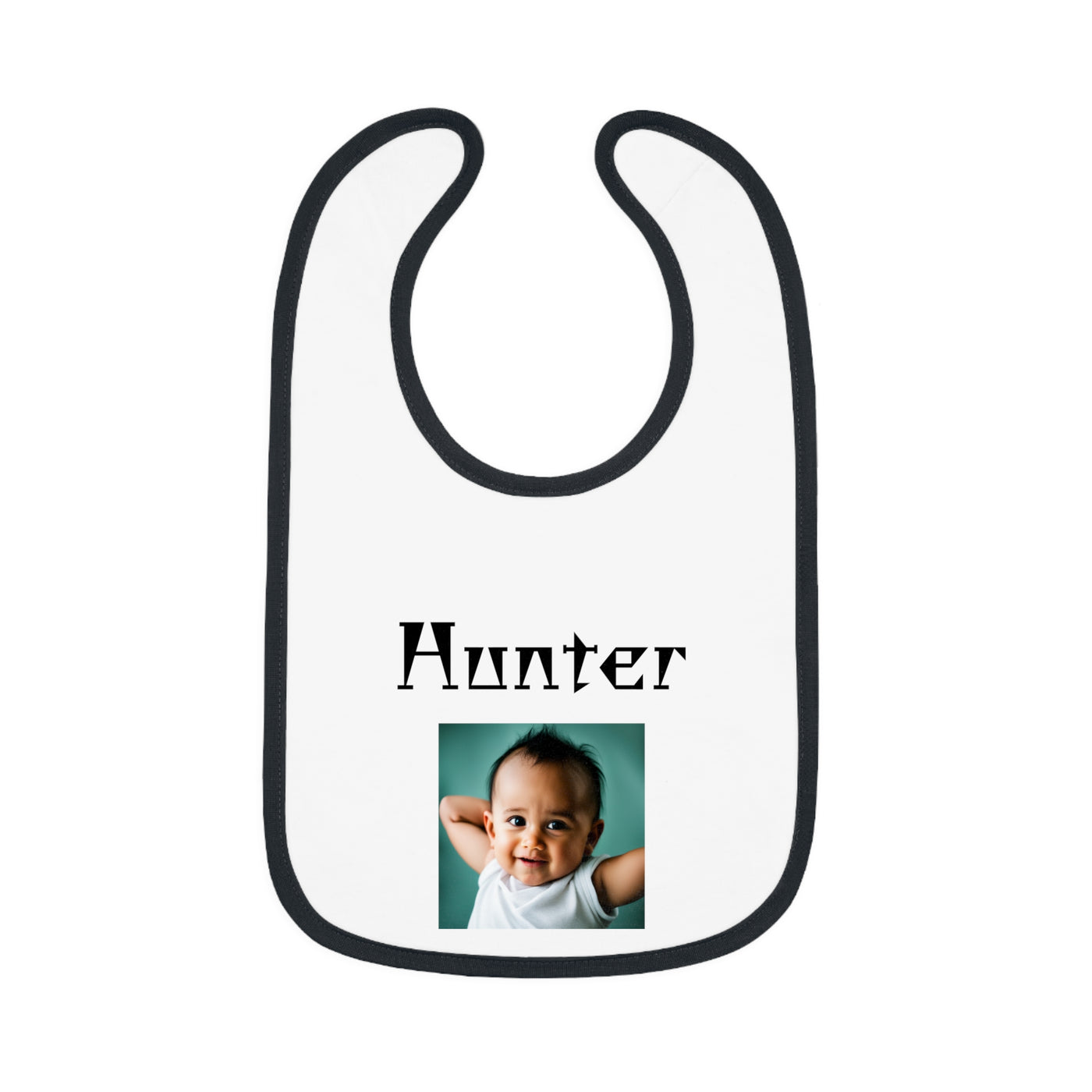 Baby Contrast Trim Jersey Bib