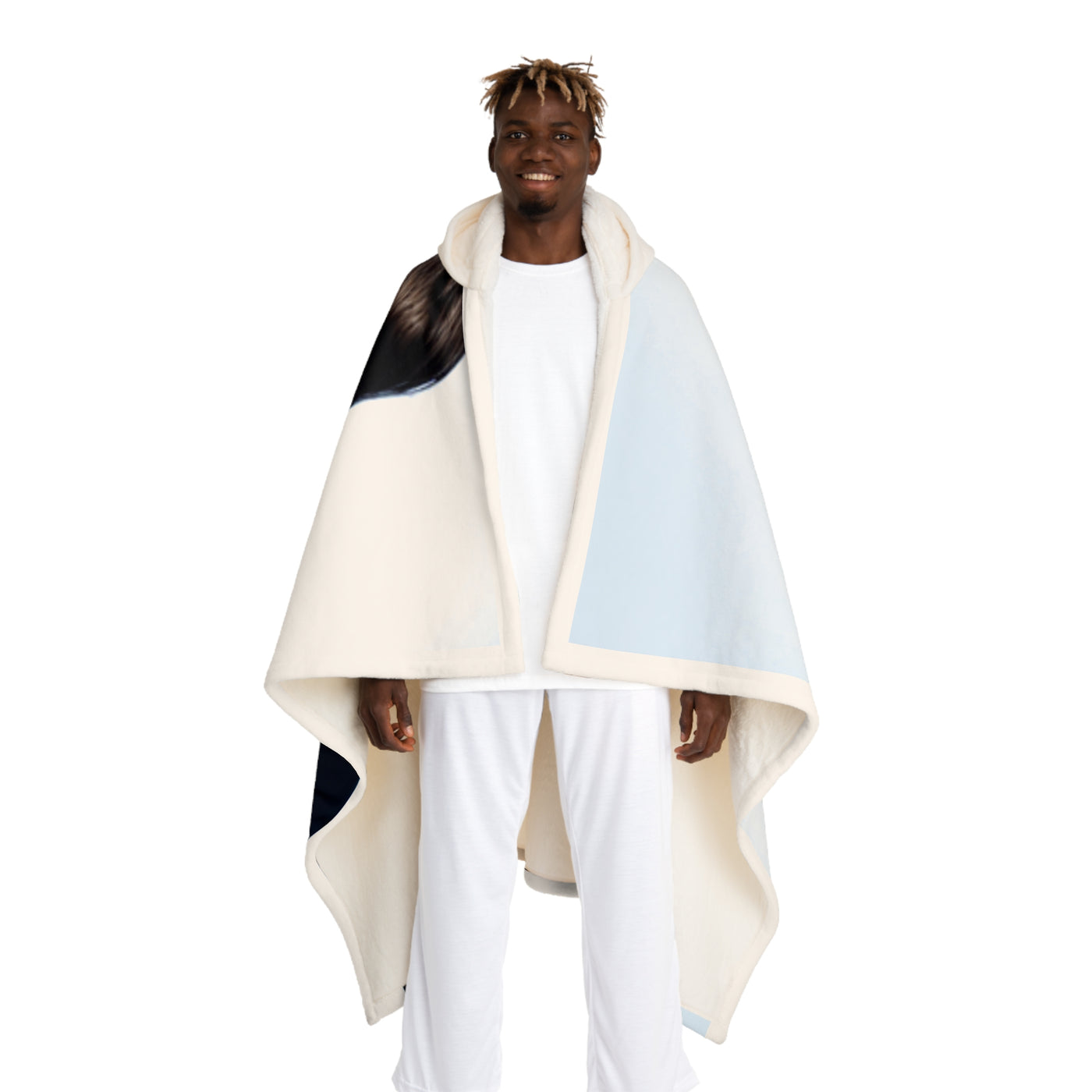 Hooded Sherpa Fleece Blanket