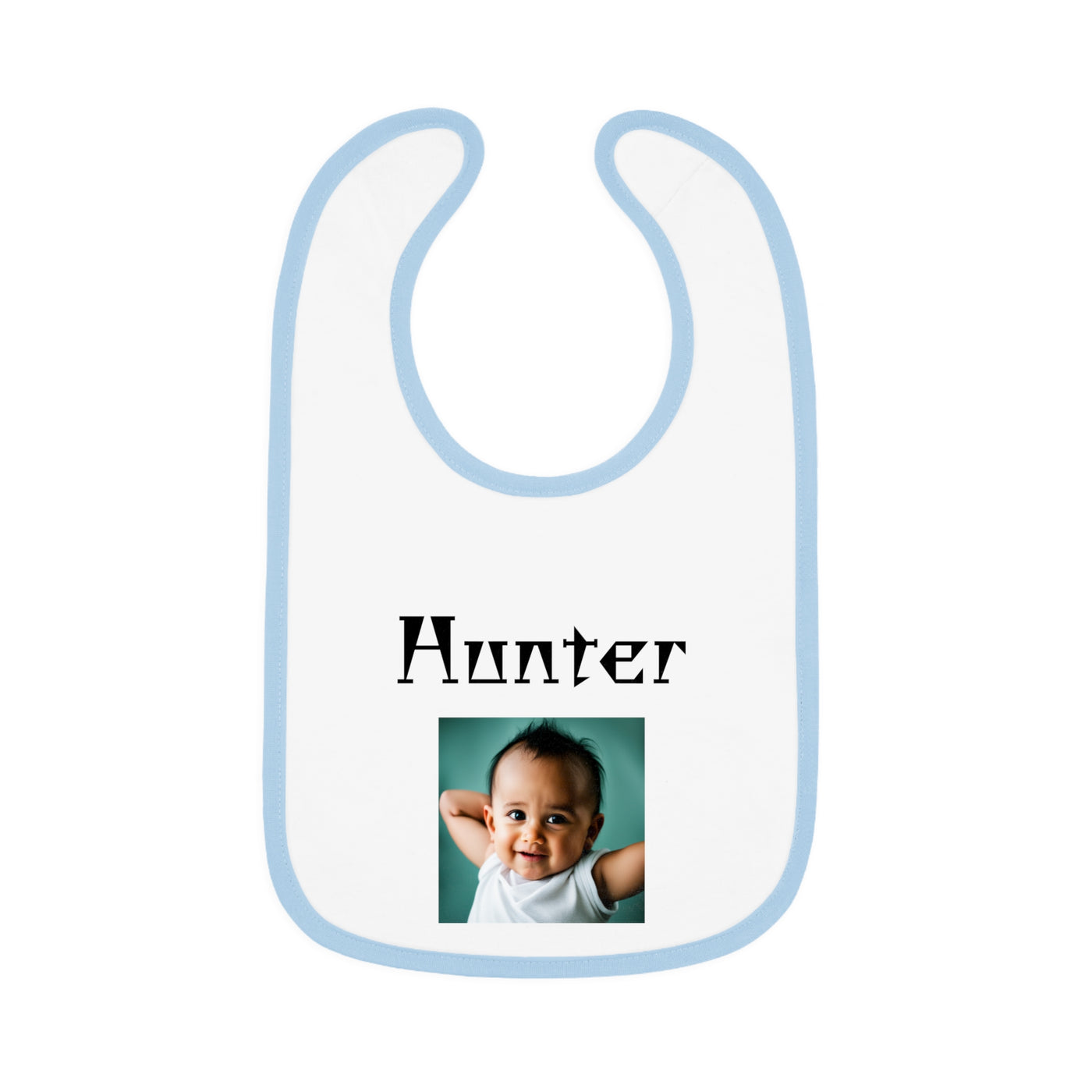 Baby Contrast Trim Jersey Bib