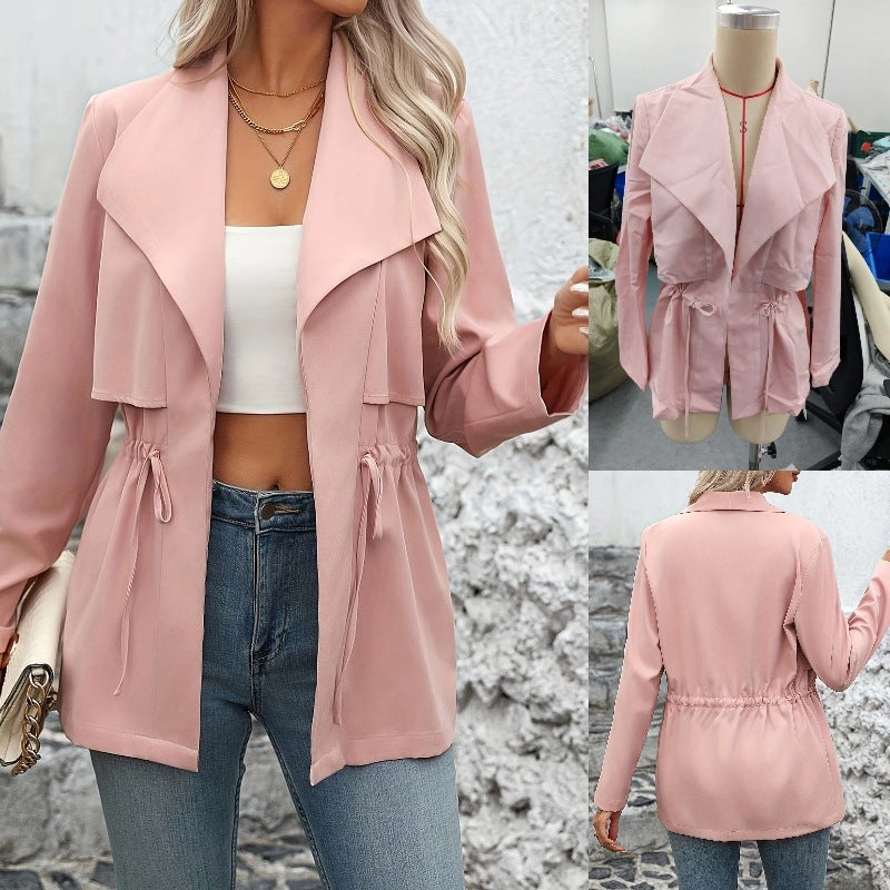 Fresh Temperament Trench Coat Fashionable Women's Clothing