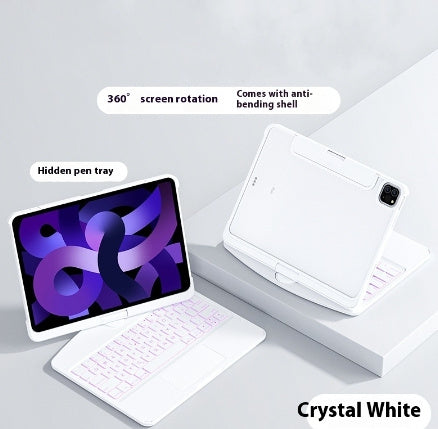 360 Swivel Keyboard Clear Case For IPad Smart Trackpad Bluetooth Keyboard Case Cover With Pen Slot