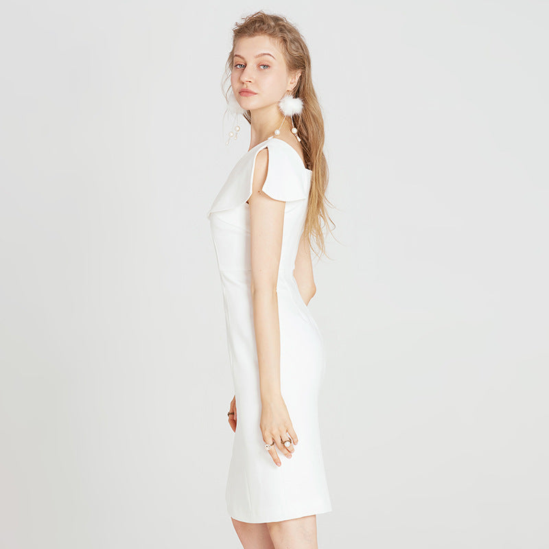 Split white dress dress