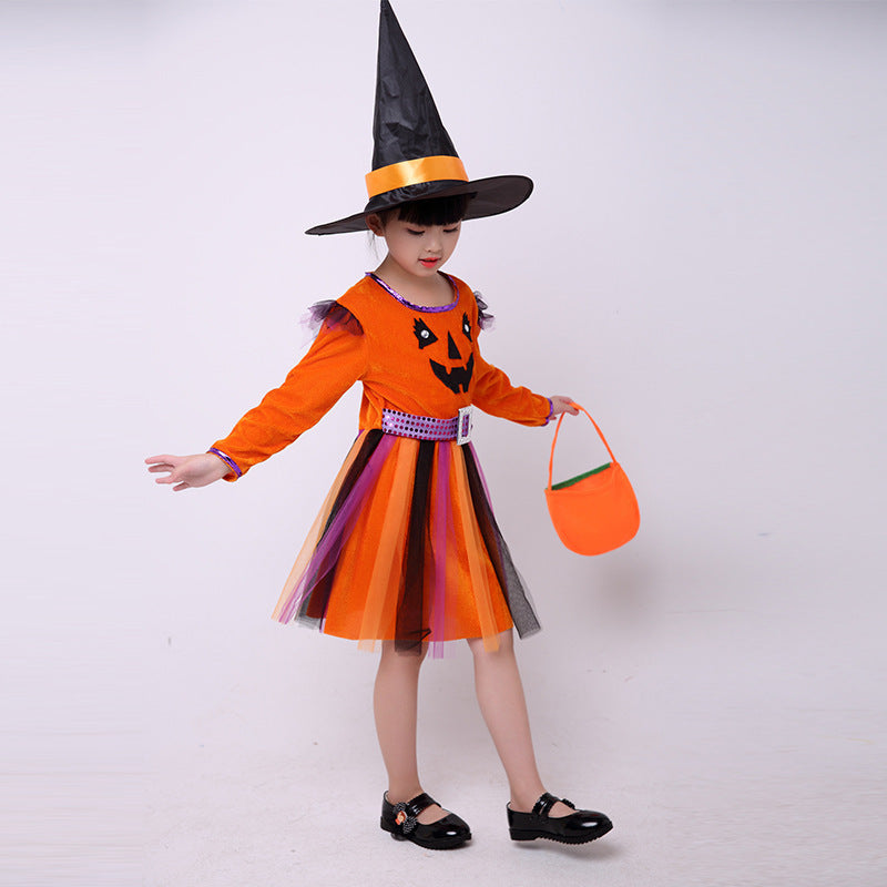 Children's Halloween costume girls pumpkin costume