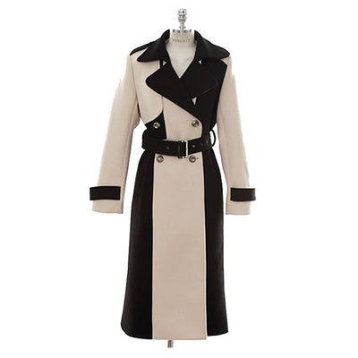 Women's Ladies Fashion Temperament Mid-length Woolen Coat