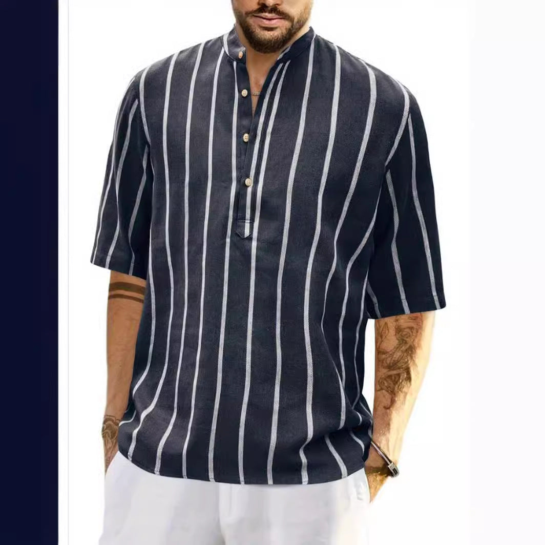 Summer Men's Clothing Short Sleeve Shirt