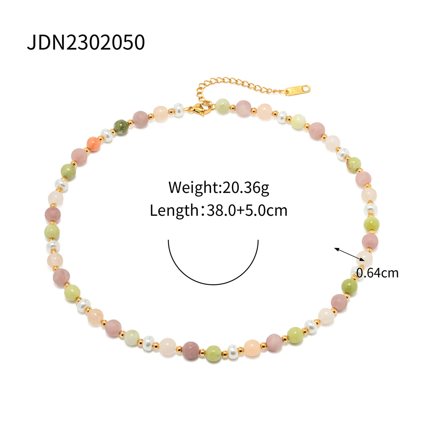 Fashion Stainless Steel Pearl Necklace Zircon